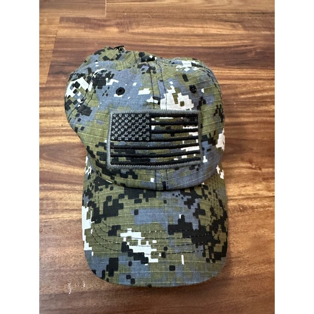 US Flag Camo Pit Bull Cotton Hat